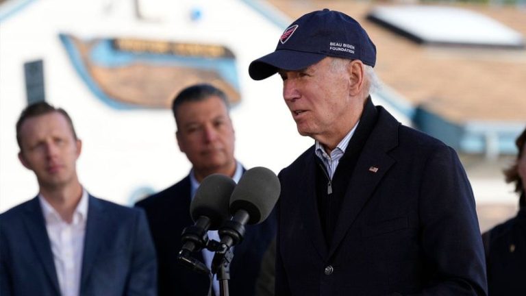 Biden tours CA beach town devastated by recent storms