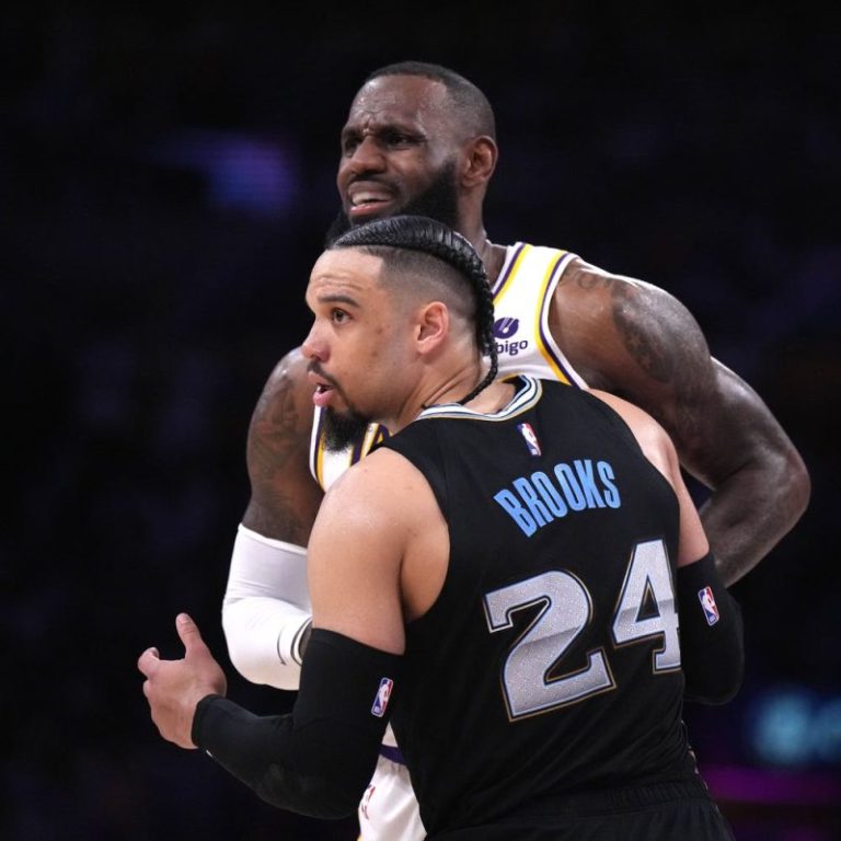 Grizzlies’ Dillon Brooks ejected after hitting LeBron in groin