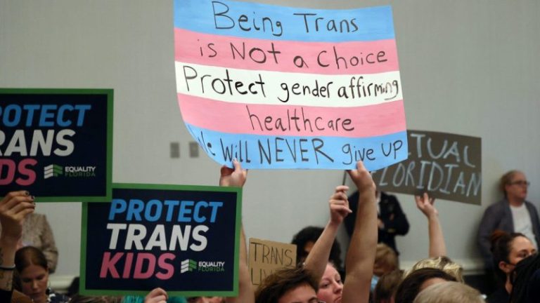 Trans activists march on state capitols nationwide as cloud of Nashville Christian school shooting looms