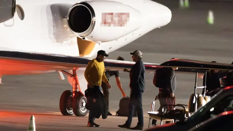 Hunter Biden spotted getting off private jet days after contradicting president’s claim on foreign cash