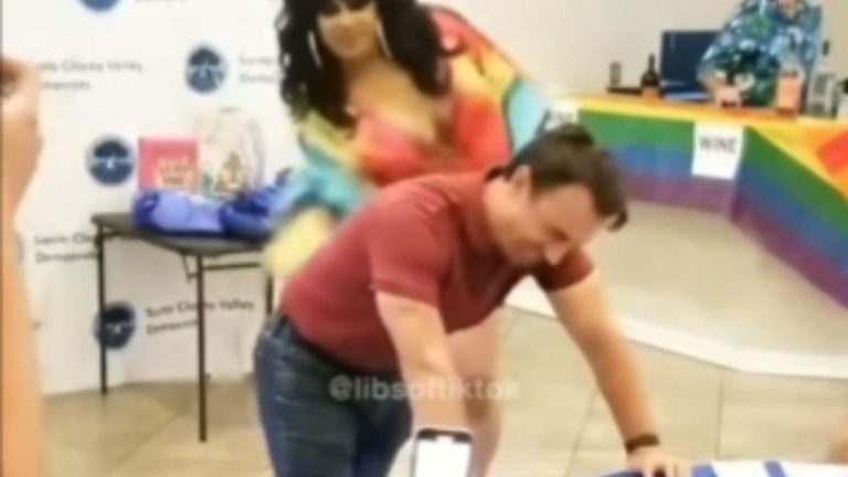 California mayor spanked with a paddle by drag queen