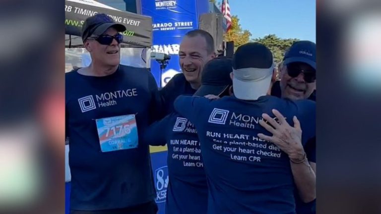 Doctor runs half-marathon with men he saved