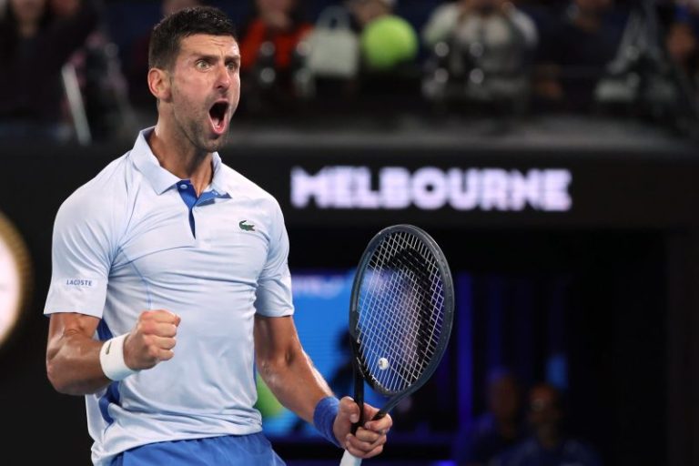 Djokovic reaches the Australian Open quarterfinals, matching Federer’s Grand Slam record