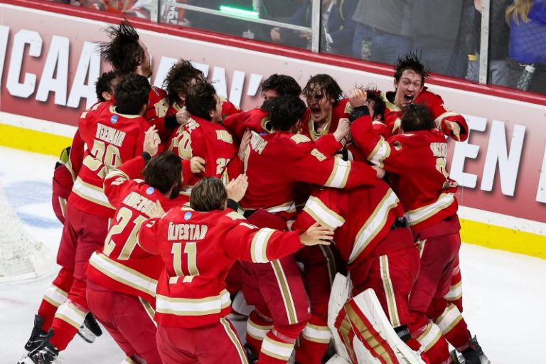 Denver blanks Boston College for record 10th college hockey title