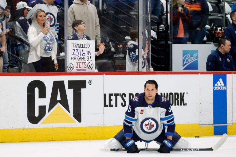 NHL defenseman suffers bloody gash on hand during end-of-game scrum