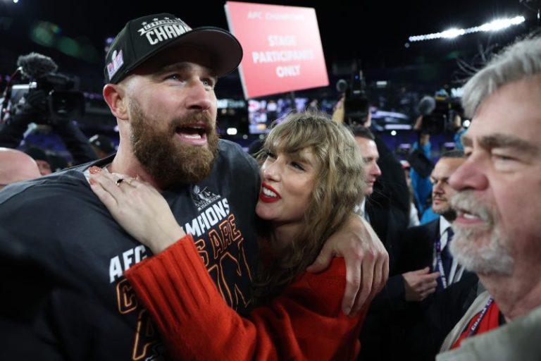 Travis Kelce makes onstage debut at Taylor Swift’s Eras Tour in London