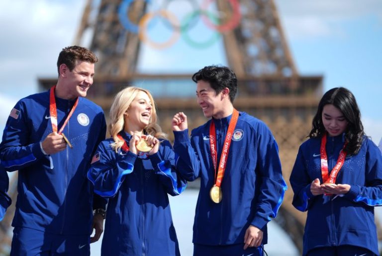 US Olympic figure skating team finally gets its golden moment