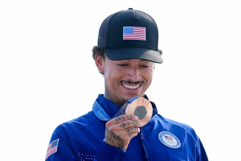 US skateboarder says bronze medal he won is already ‘looking rough’