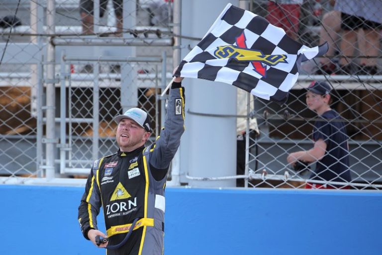 Driver injures himself celebrating his first NASCAR win