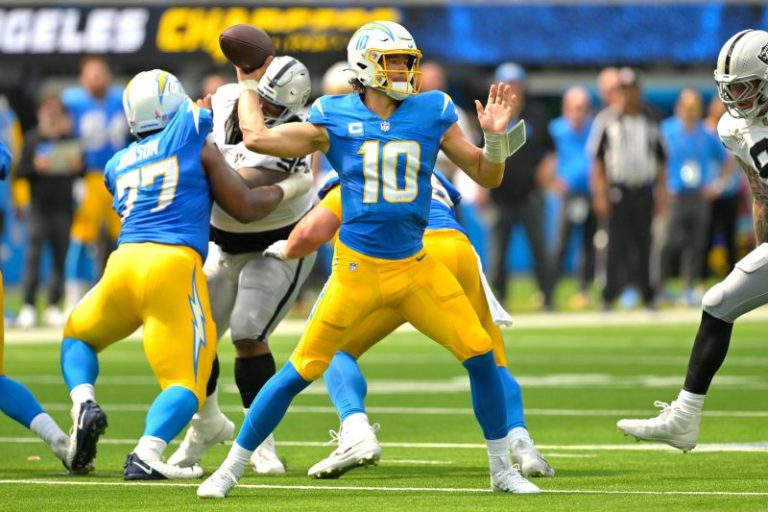 Chargers overcome slow start to get Jim Harbaugh a win in his debut