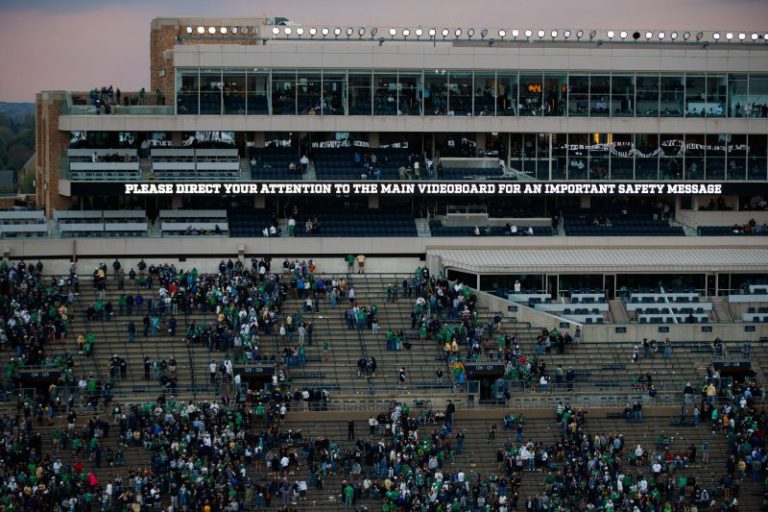 Notre Dame weather updates: Irish game vs. Stanford delayed