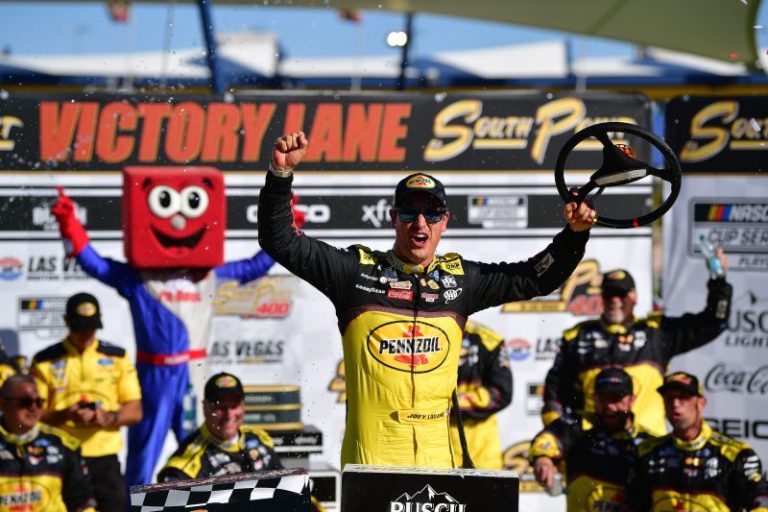 Logano edges Bell to win NASCAR Las Vegas race as crashes impact playoffs