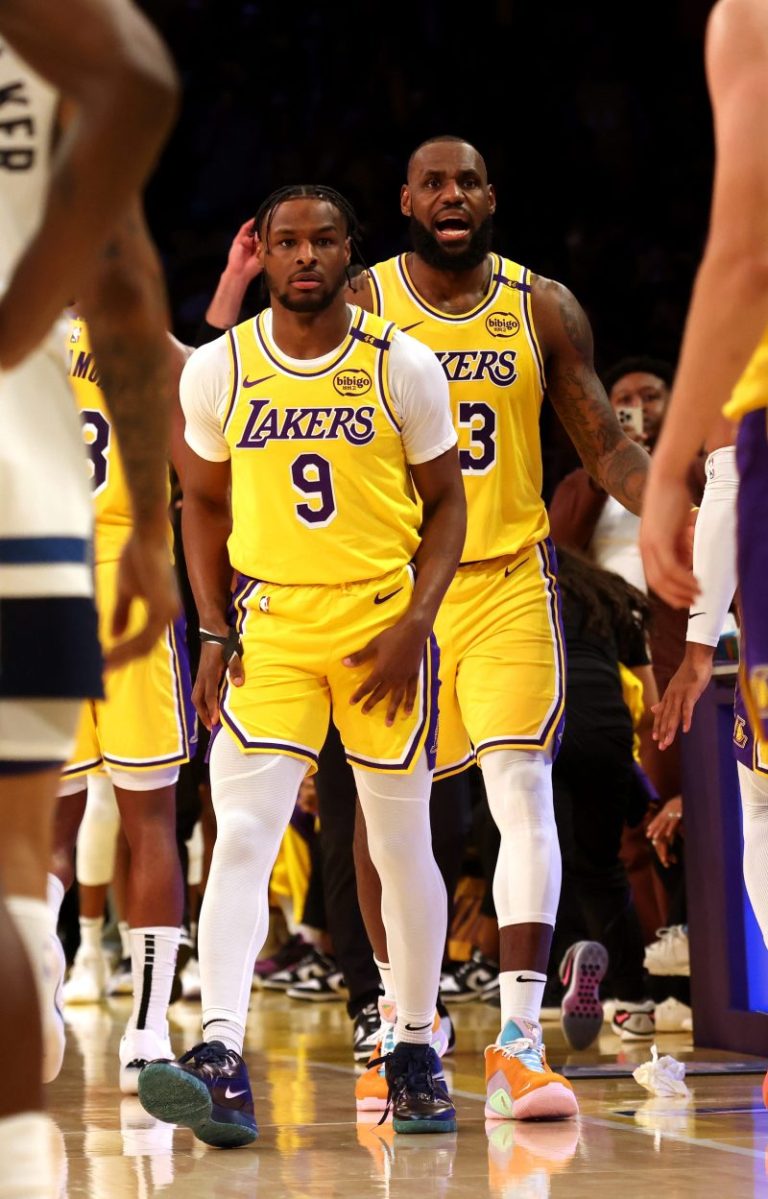 LeBron, Bronny make NBA history in Lakers season opener