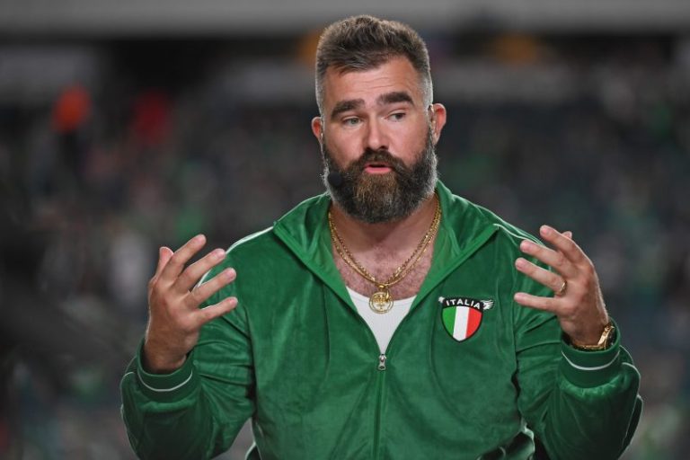 Jason Kelce spikes heckler’s phone over slur about brother
