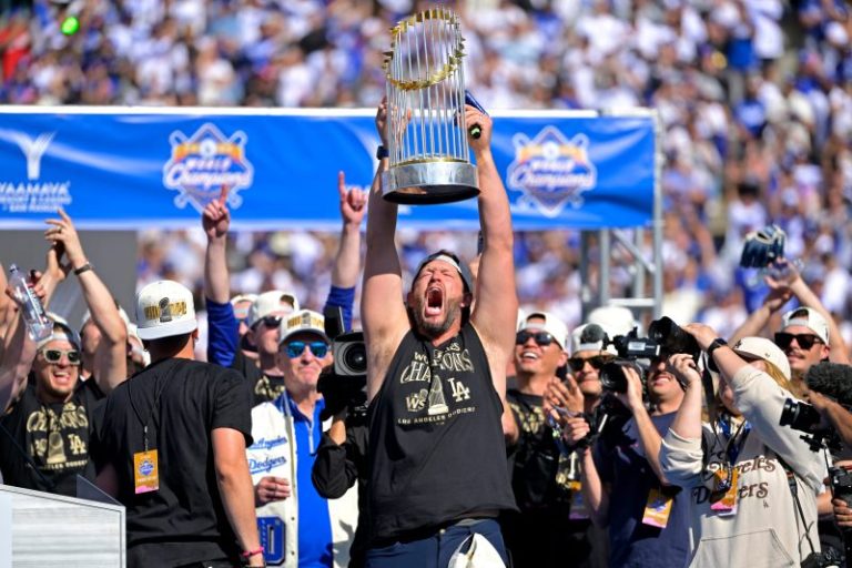 ‘We got a parade’: Dodgers finally get to celebrate title with LA
