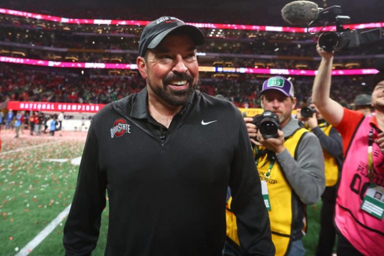 Ohio State’s Ryan Day takes in national championship win with family