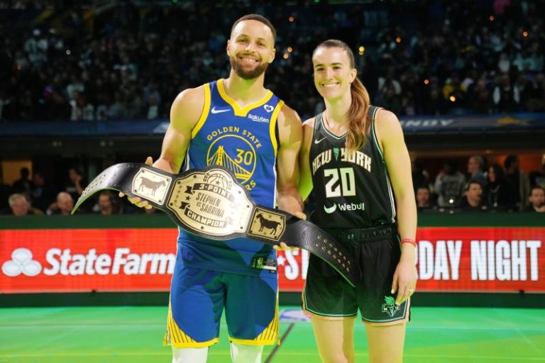 WNBA star up for 3-point rematch with Curry at All-Star Game if asked