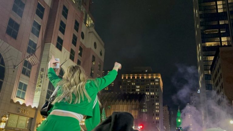 See photos of Eagles fans celebrate after Super Bowl win over Chiefs