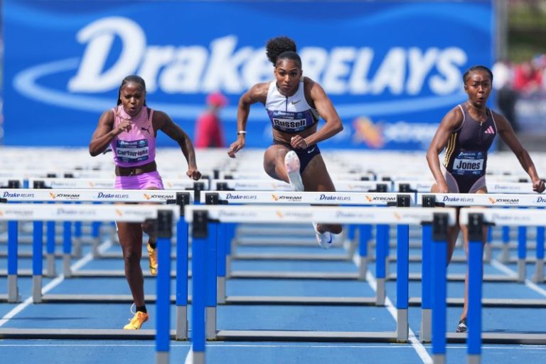 Olympian Masai Russell sets American record in 100m hurdles
