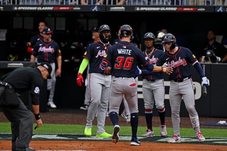 Braves outlast Reds, weather to win MLB Speedway Classic