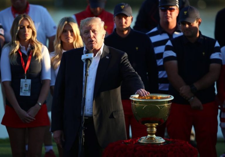 President Trump announces plans to attend Ryder Cup next month