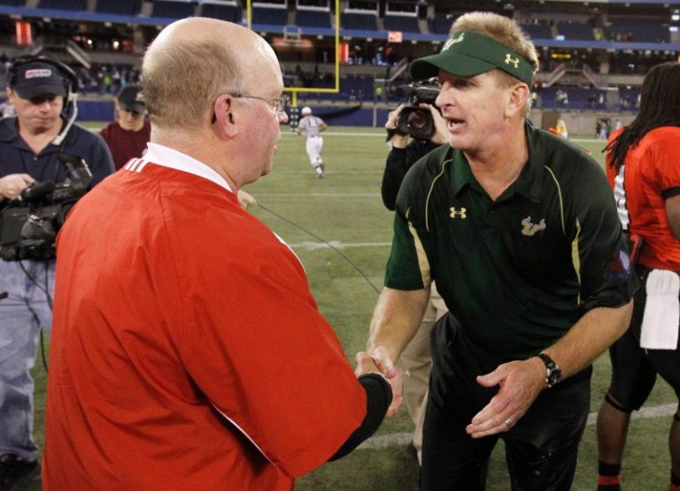 Former USF football coach facing theft, battery charges