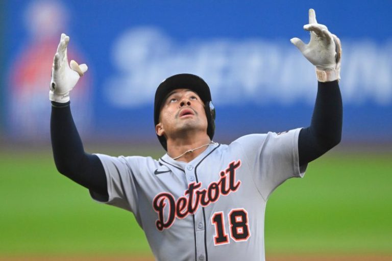 Tigers snap 8-game skid, pull even with Guardians in AL Central