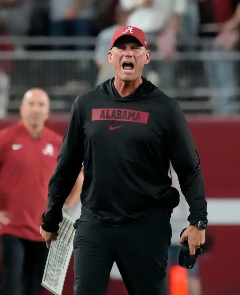 Kalen DeBoer protects black hoodie from cigars after Alabama whips Tennessee